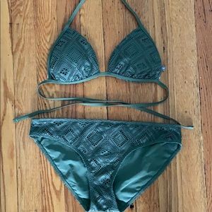 Olive Green Crocheted Bikini